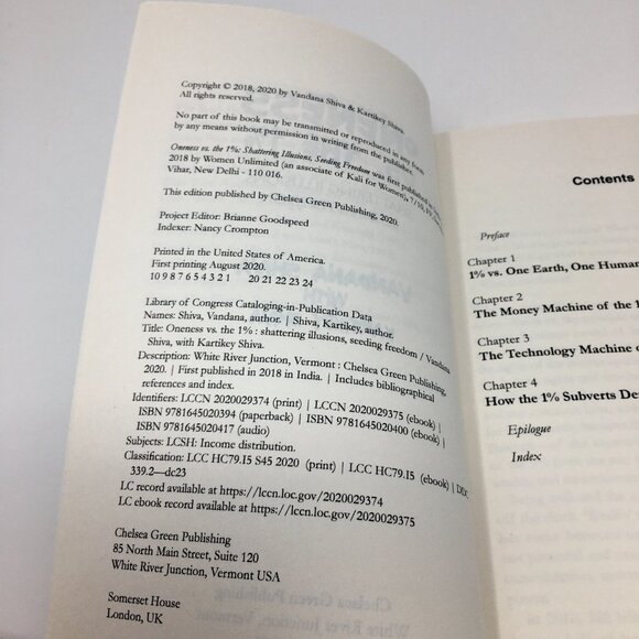 Oneness vs the 1% by Vandana Shiva Softbound Paperback Book - Picture 3 of 10